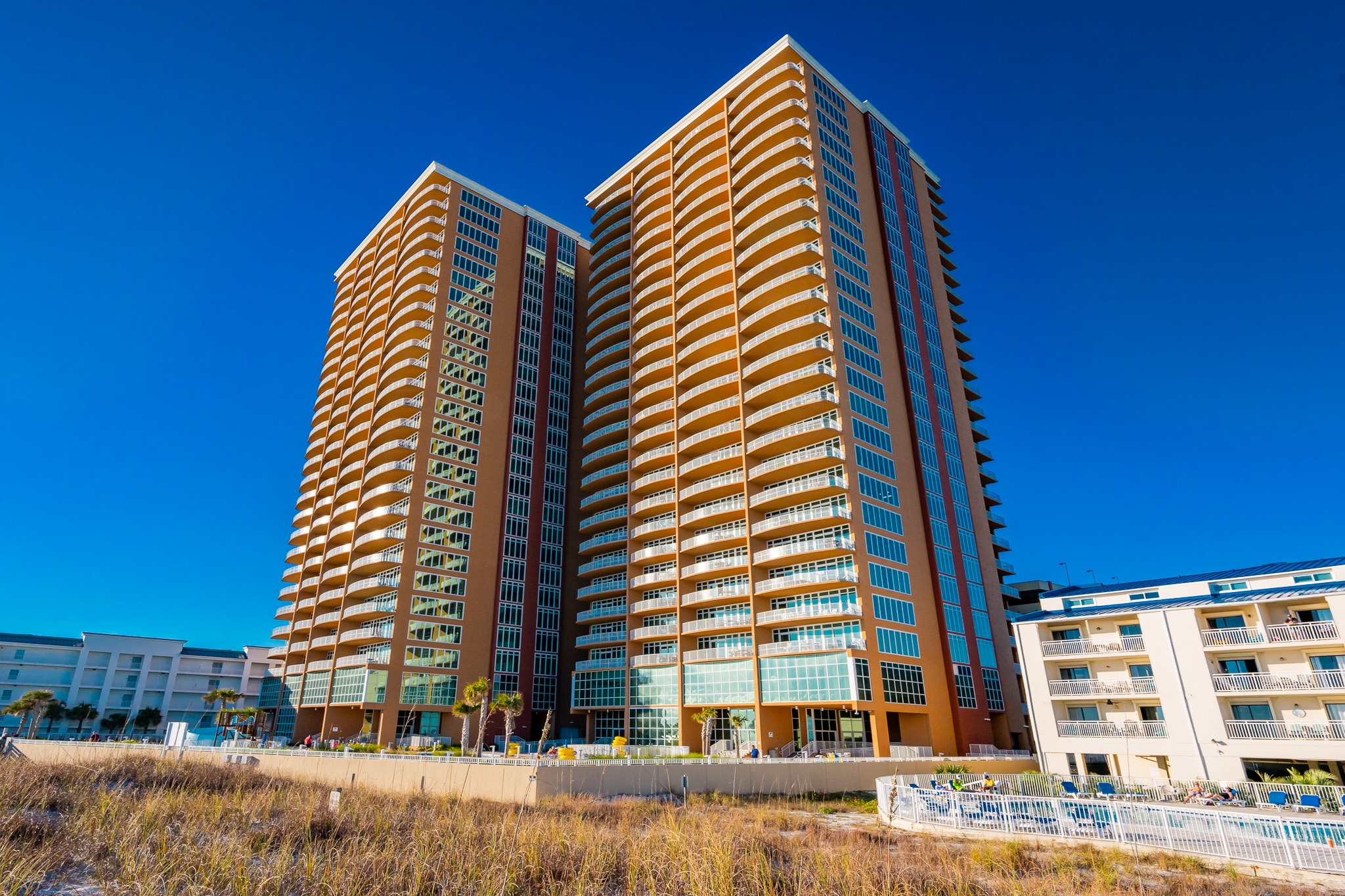 Beachfront condominium towers