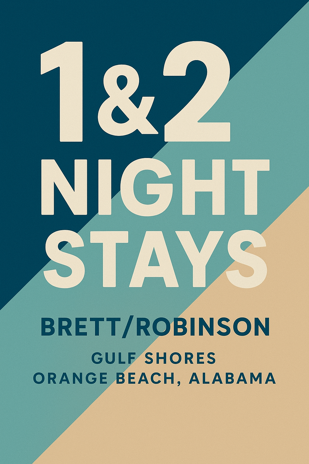 Search 1 and 2 night stay openings in Gulf Shores and Orange Beach