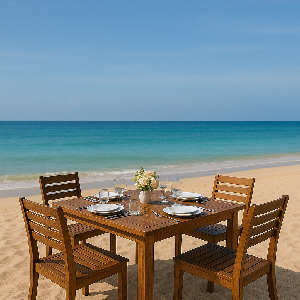 Dining by the beach