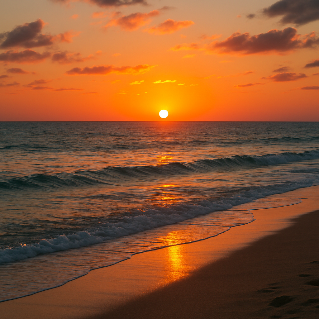 Sunset on the beach