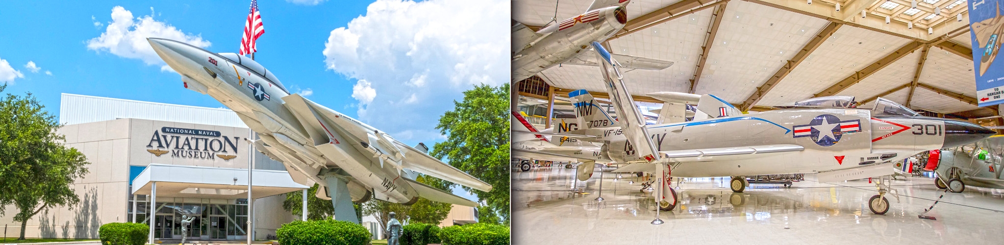 Aircraft exhibit at the National Naval Aviation Museum