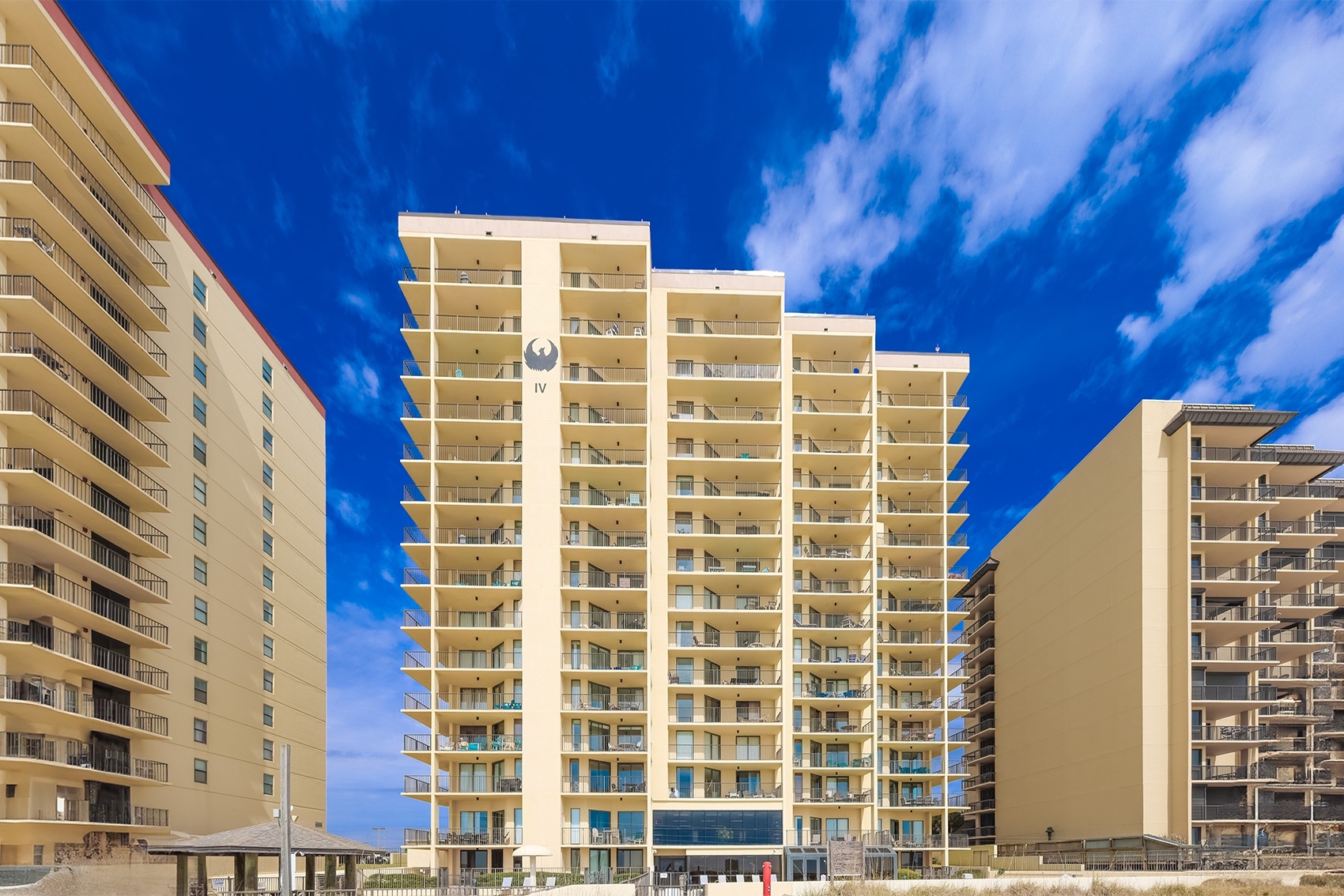 Phoenix IV beachfront condo building for Orange Beach vacations
