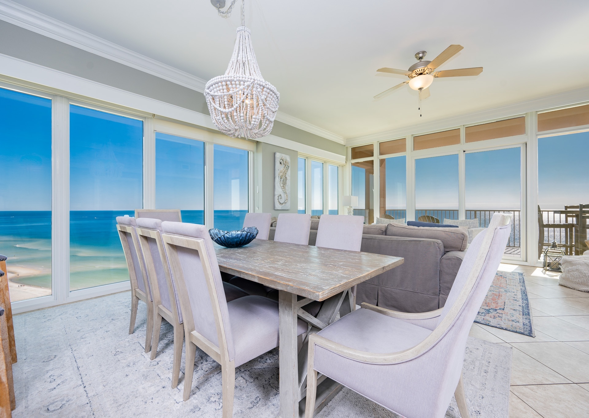 Living area at Phoenix Orange Beach Unit 1906