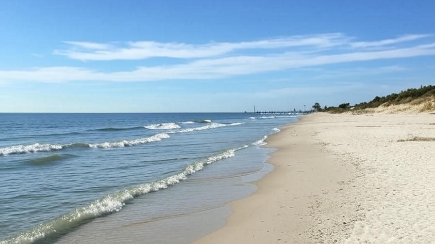 Waves along an open beach