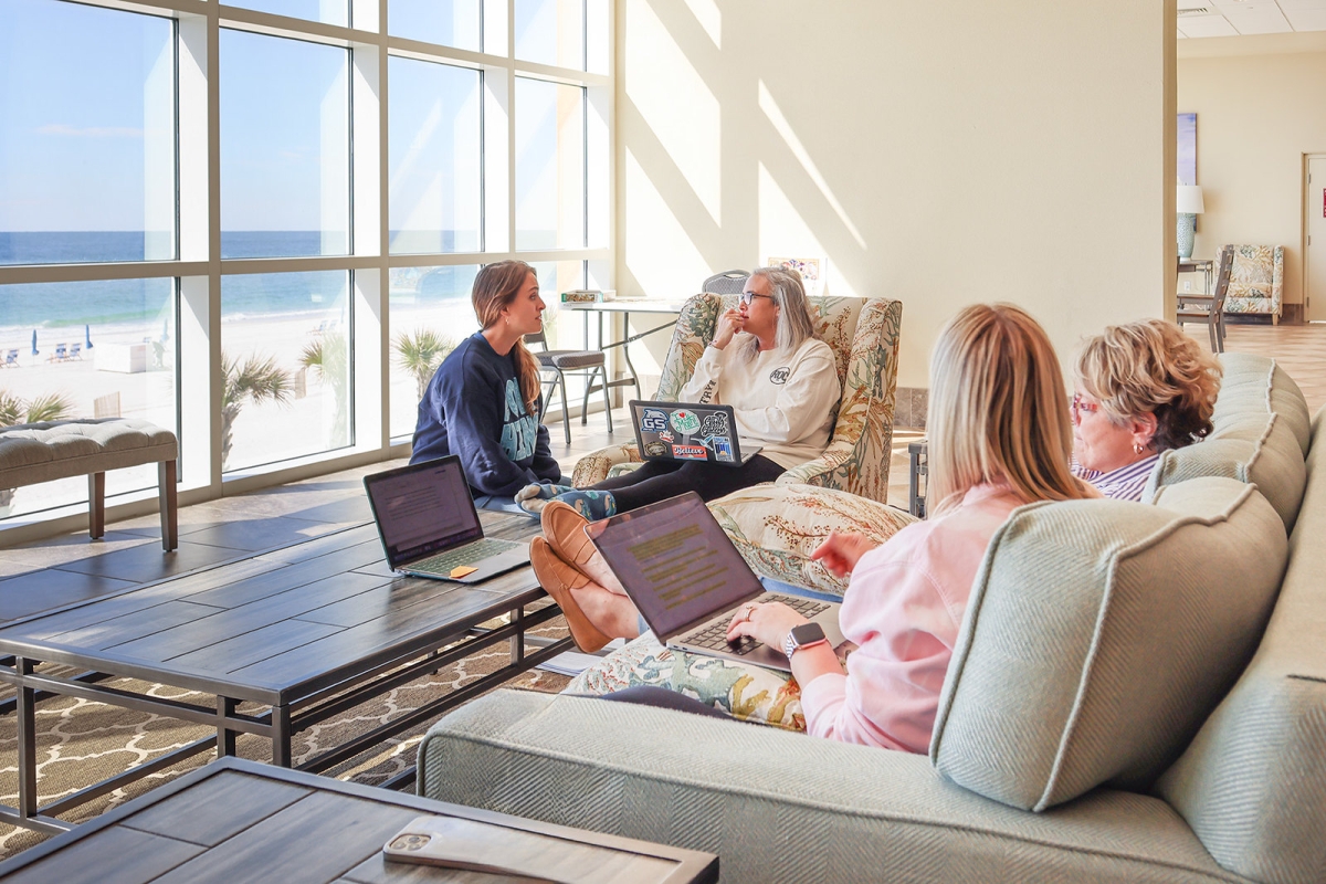 Family spending time together in a vacation condo