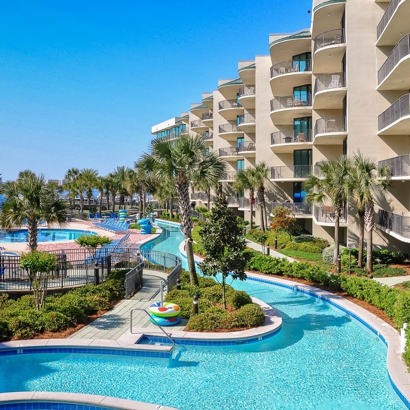 Pool and grounds at a coastal vacation property