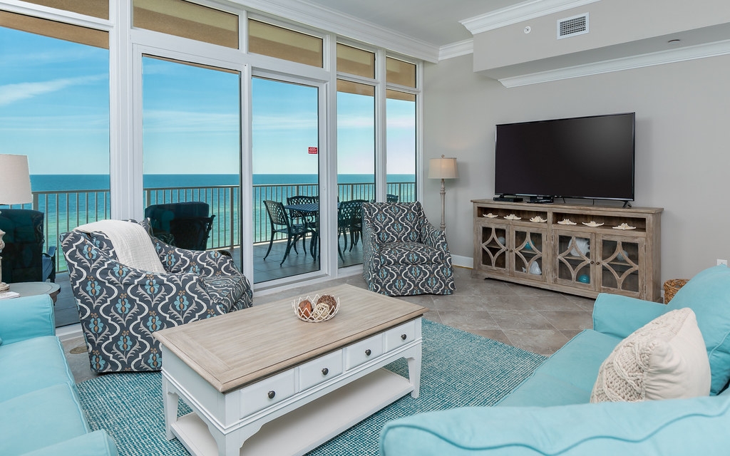 Living area in a vacation condo