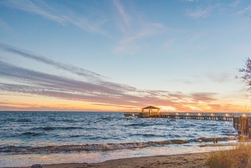Colorful coastal sunset
